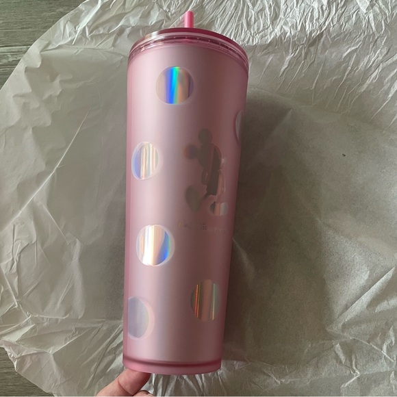 NWT Disney World Starbucks Tumbler in Piglet Pink (iridescent polkadots) - Picture 5 of 9